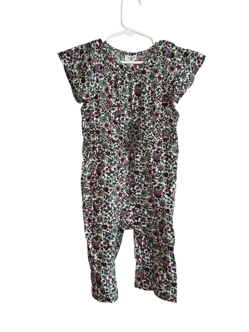 J.Crew CrewCuts Girls Floral Jumpsuit Size 6-12 Months NWT